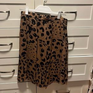 Jenni Kayne silk leopard print skirt